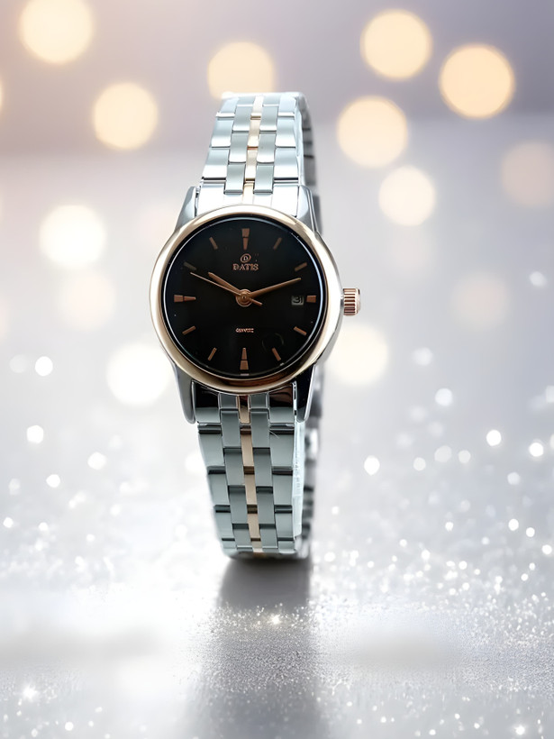 ساعت ست زنانه و مردانه داتیس کلاسیک بند فلزی صفحه تیره