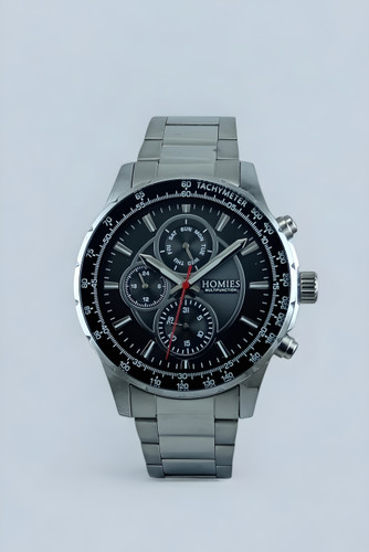 ساعت بند فلزی هومیس صفحه مشکی