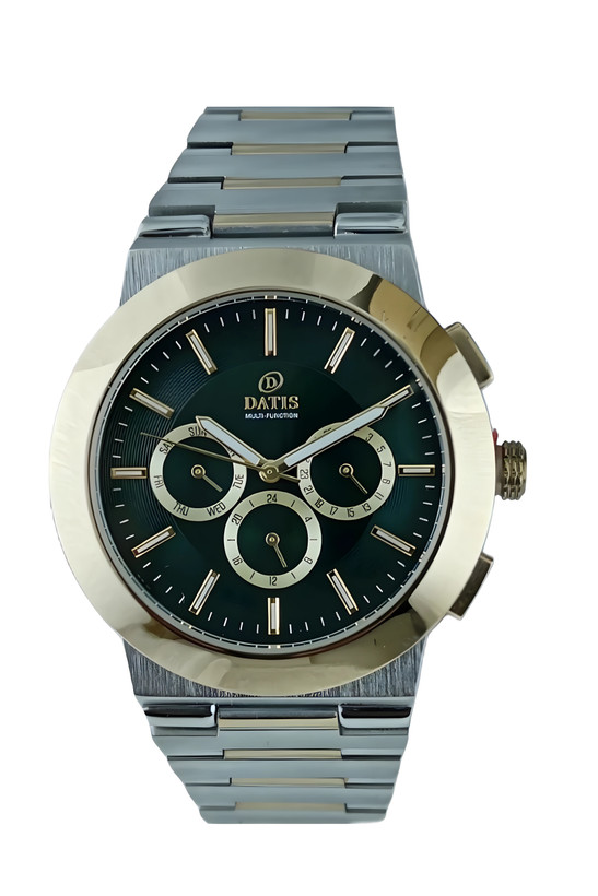 ساعت مچی مردانه داتیس با بند فلزی و صفحه سبز
