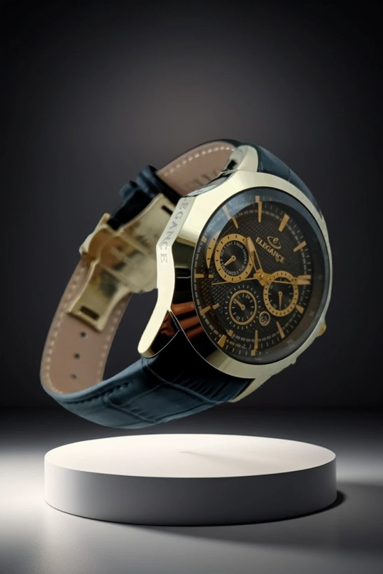 ساعت مچی مردانه مدل سه موتوره با شیشه لبه دار و ظاهر لوکس