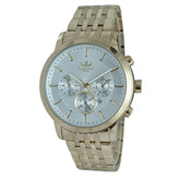 ساعت مچی مردانه بند فلزی الگانس طرح سه موتوره با رنگ طلایی و صفحه روشن