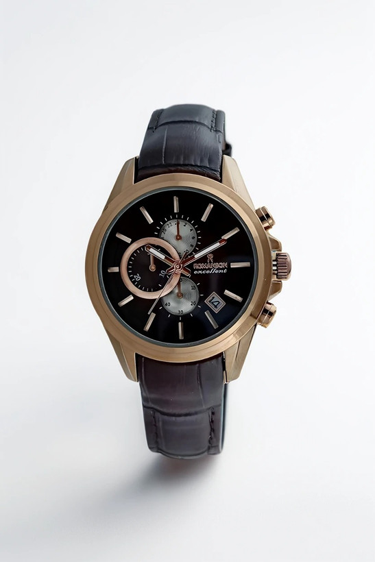 ساعت مچی زنانه رومانسون با بند چرم و سه موتوره غیر فعال با ظاهر لوکس و جذاب