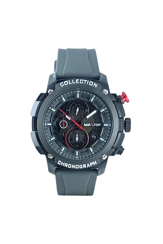 ساعت اسپرت بند لاستیکی مکس فورت با نشانگرهای شب نما و مناسب استایل اسپرت و روزانه