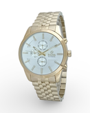 ساعت مچی مردانه داتیس،سه موتوره فعال مدل دیت با بدنه فلزی رنگ طلایی و رنگ صفحه روشن با قفل پروانه ای