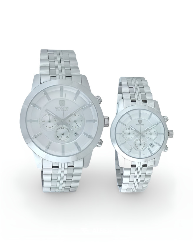 ست ساعت سناتور ،سه موتوره فعال از نوع کورنوگراف و موتور ژاپن و ضد آب در حد شستشو دست و یکسال گارانتی