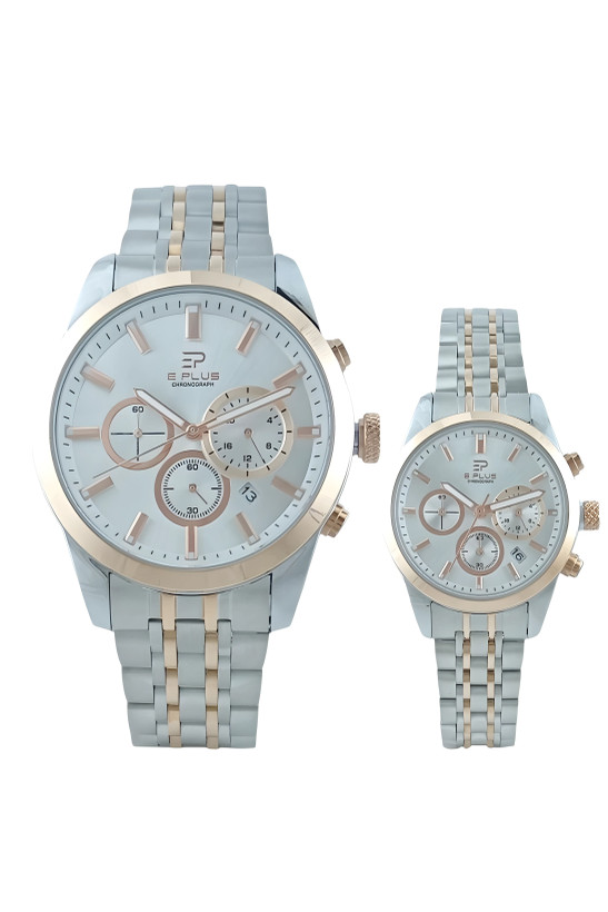 ست ساعت مچی الگانس پلاس با موتور کورنوگراف و تاریخ دار و یکسال گارانتی