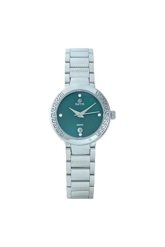 ساعت زنانه بند فلزی داتیس با طراحی روی قاب و بند ورساچه