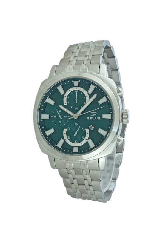 ساعت ست زنانه مردانه الگانس پلاس قاب چهارگوش آبی تیفانی بند استیل موتور ژاپن