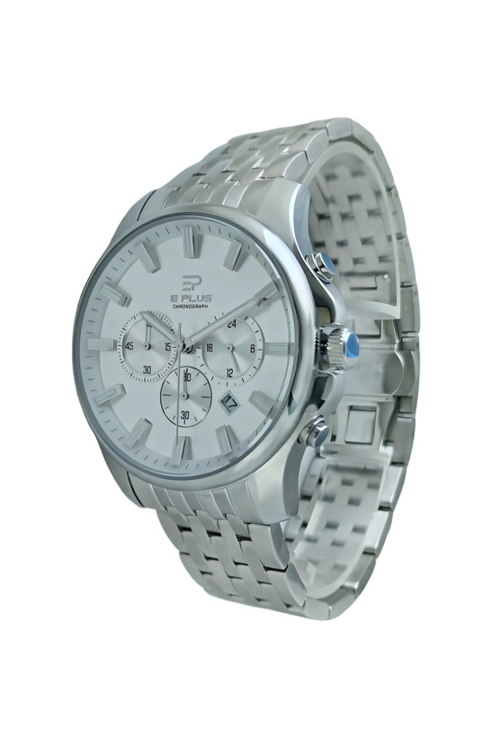 خرید ساعت مچی مردانه Elegance Plus استیل نقرهای سه موتوره فعال ضد آب با گارانتی یکساله از rosetime.ir