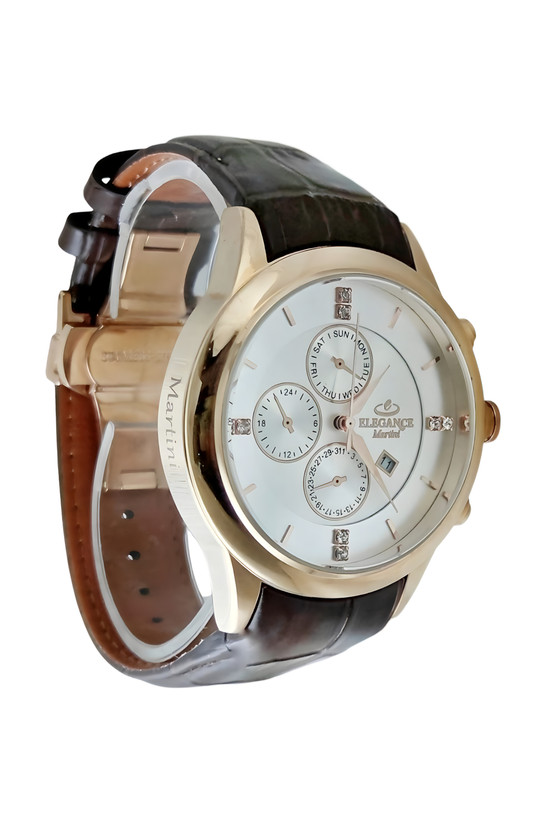 ساعت مچی مردانه بند چرمی اقتصادی و باکیفیت برند الگانس