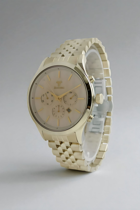 ساعت مچی شیک مردانه رولنز طلایی ضد آب با گارانتی و کیفیت بالا