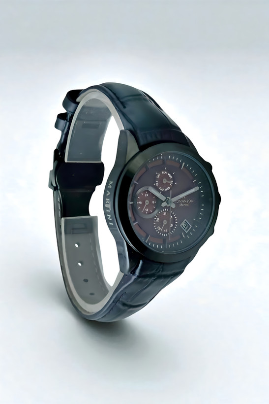 ساعت مچی زنانه رومانسون طرح سه موتوره موتور ژاپن تاریخ دار لوکس