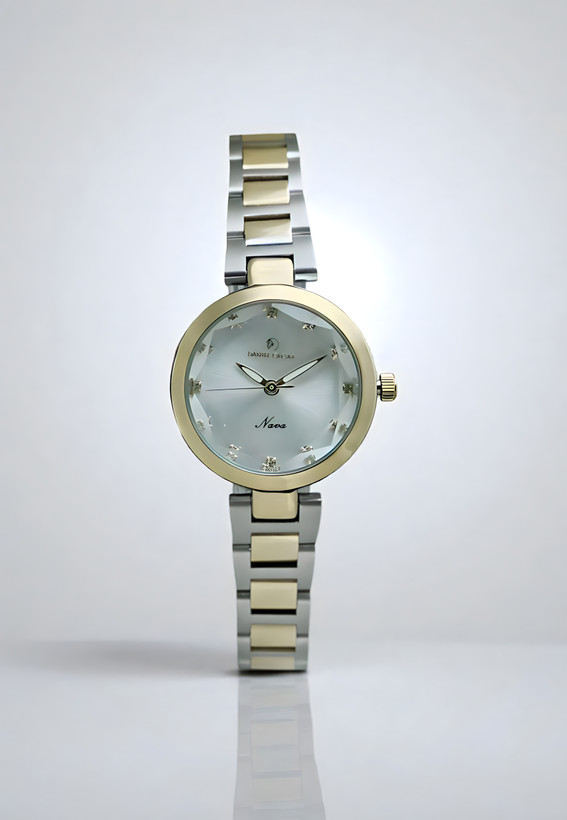 ساعت زنانه بند فلزی دو رنگ استیل طلایی دنیل سزار،اورجینال با قیمت اقتصادی