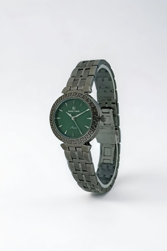 ساعت زنانه دنیل سزار با رنگ بدنه گان و رنگ صفحه سبز