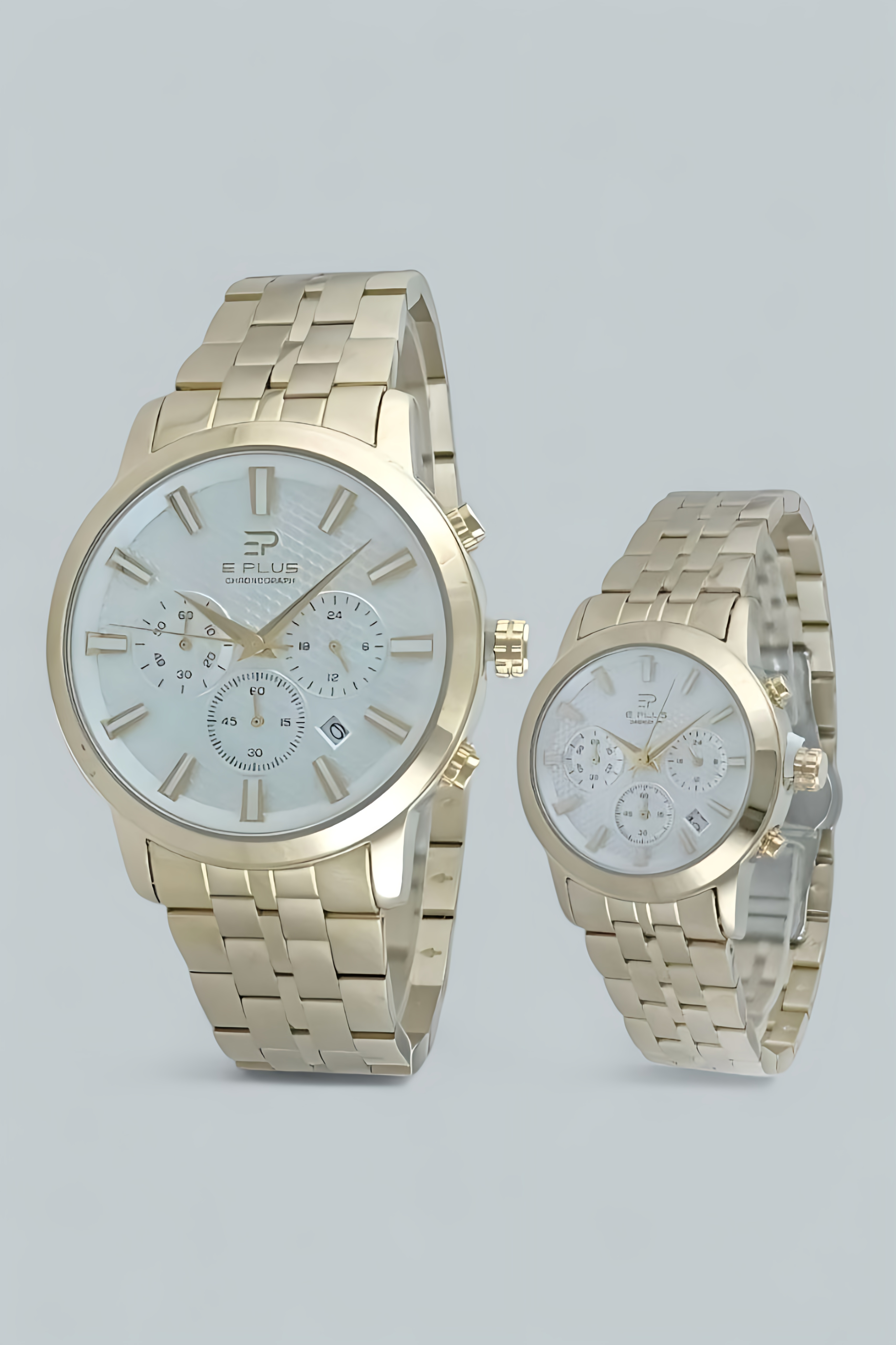 ساعت مچی اسپرت سه موتوره فعال ااگانس با بدنه فلزی رنگ طلایی و دوام رنگ بالا