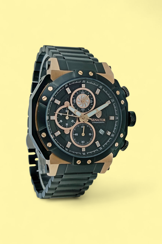 ساعت مردانه senator با موتور کورنوگراف ژاپن و گارانتی یکساله