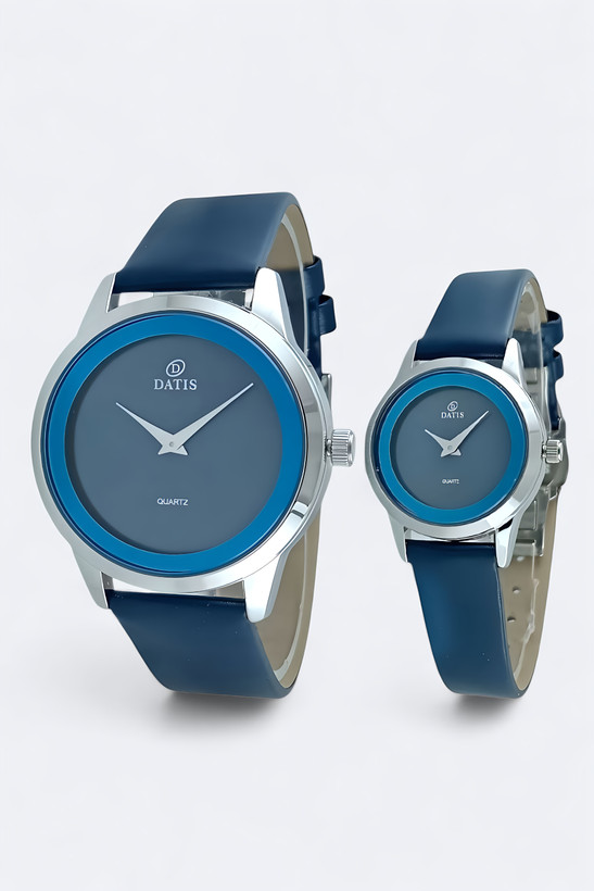ساعت مچی ست داتیس با طراحی به روز،صفحه مهندسی ساده و ترکیب رنگ سرمه ای