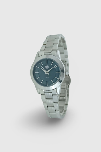 ساعت مچی زنانه الگانس با بند فلزی رنگ استیل و صفحه سرمه ای