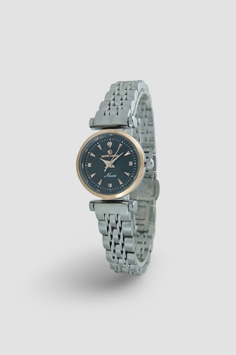 ساعت مچی زنانه دنیل سزار با بند ظریف استیل و صفحه ظریف مشکی