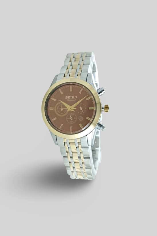 ساعت مچی زنانه سیکو با بند فلزی و صفحه اسپرت با موتور ژاپن