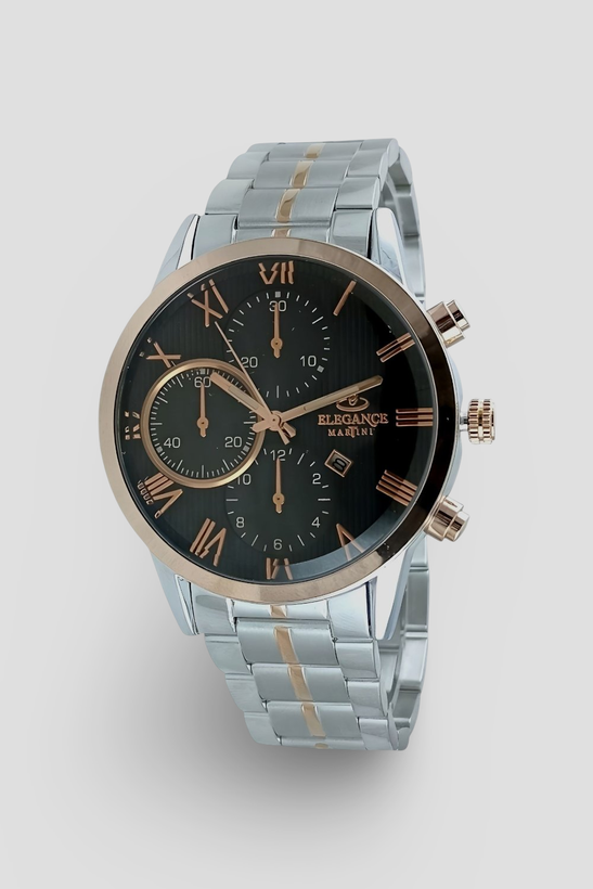 ساعت مچی مردانه اسپرت طرح سه موتوره الگانس با موتور ژاپن،ضد آب و رنگ ثابت