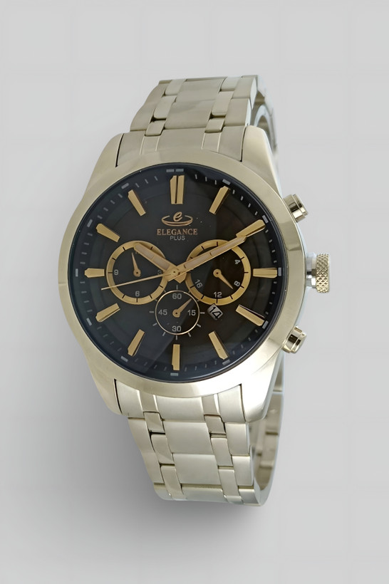 ساعت مچی مردانه الگانس طرح سه زمانه با موتور ژاپن و ضد آب