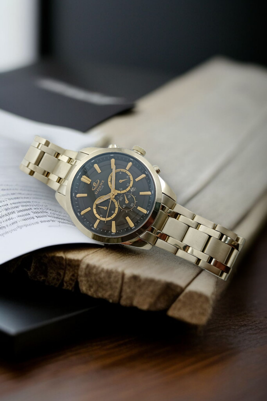 ساعت مردانه طرح سه موتوره الگانس مناسب کادو و هدیه