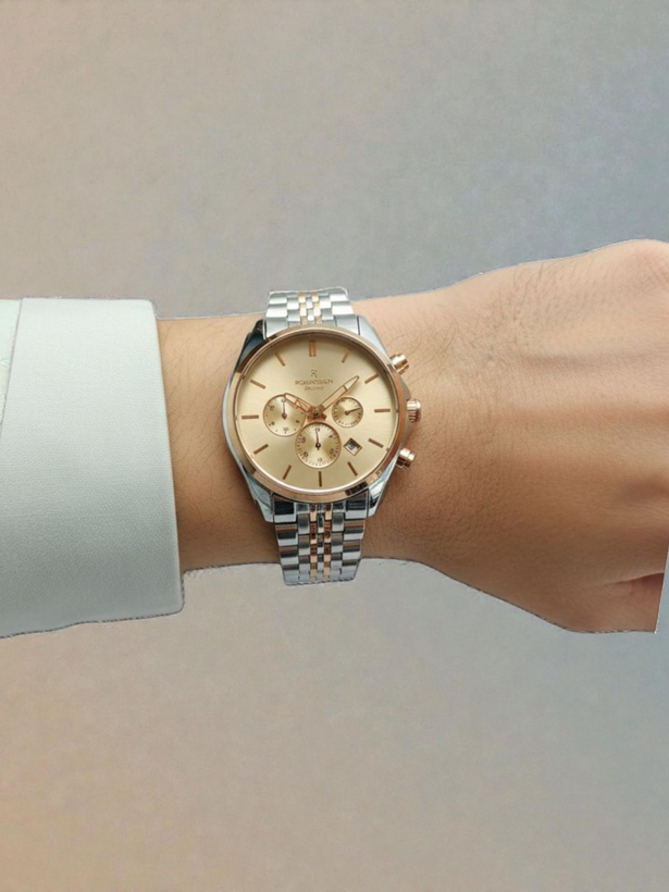 ساعت مچی عقربه ای زنانه رومانسون مدل سه زمانه با ظاهر اسپرت و مناسب هدیه و کادو