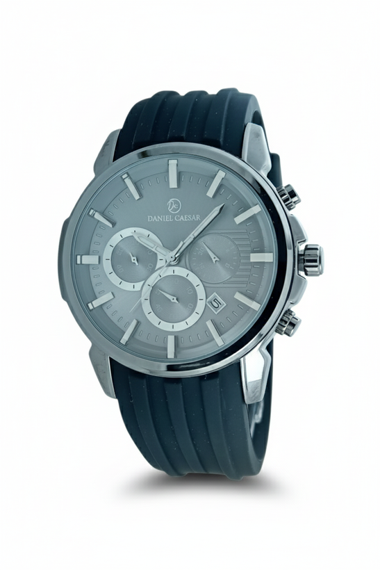 ساعت مردانه سه موتوره دنیل سزار بند رابر و صفحه بزرگ