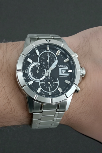 ساعت مردانه اورجینال کوبل با بند فلزی استیل و صفحه مشکی