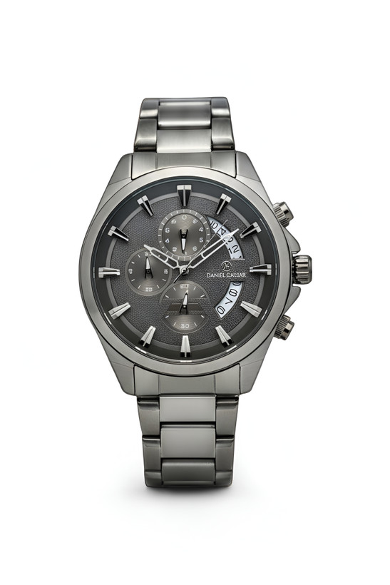 ساعت مردانه دنیل سزار با بند فلزی دودی و صفحه رنگ دودی | کیفیت بالا قیمت اقتصادی