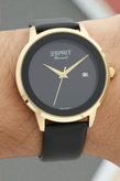 ساعت صفحه ساده اسپریت مردانه بند چرمی