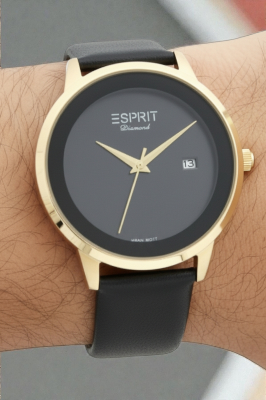 ساعت صفحه ساده اسپریت مردانه بند چرمی