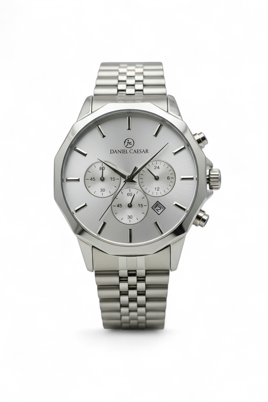 ساعت بند فلزی مردانه دنیل سزار با بدنه رنگ سیلور و صفحه رنگ نقره ای | Daniel Caesar