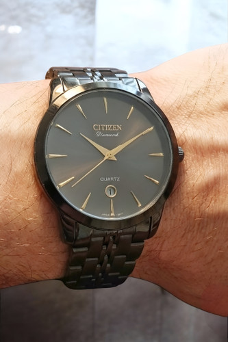 ساعت مردانه بند فلزی مشکی سیتیزن با طراحی کلاسیک و کیفیت بالا