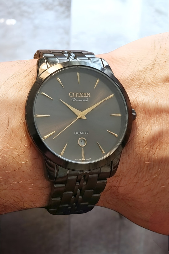 ساعت مردانه بند فلزی مشکی سیتیزن با طراحی کلاسیک و کیفیت بالا