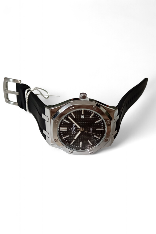 ساعت مردانه کادویی کوونت با بند لاستیکی و قفل سگکی