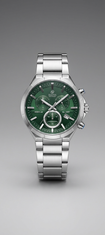 ساعت مردانه سه موتوره با بند فلزی و شیک و اسپرت