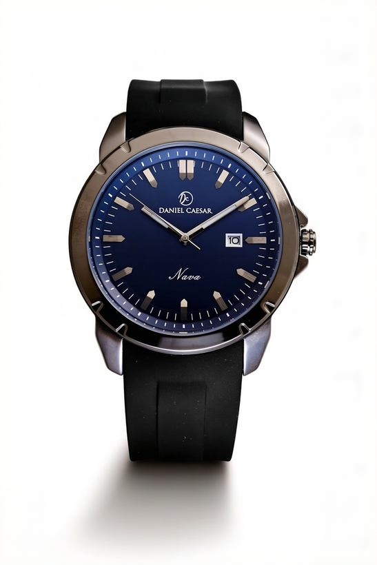 ساعت مچی اسپرت مردانه Daniel Caesar با بند لاستیکی،رنگ ثابت،موتور ژاپن و طراحی به روز