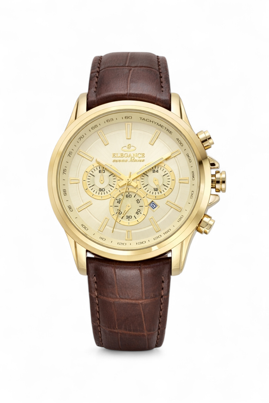 ساعت طرح سه زمانه الگانس با کیفیت و دوام بالا