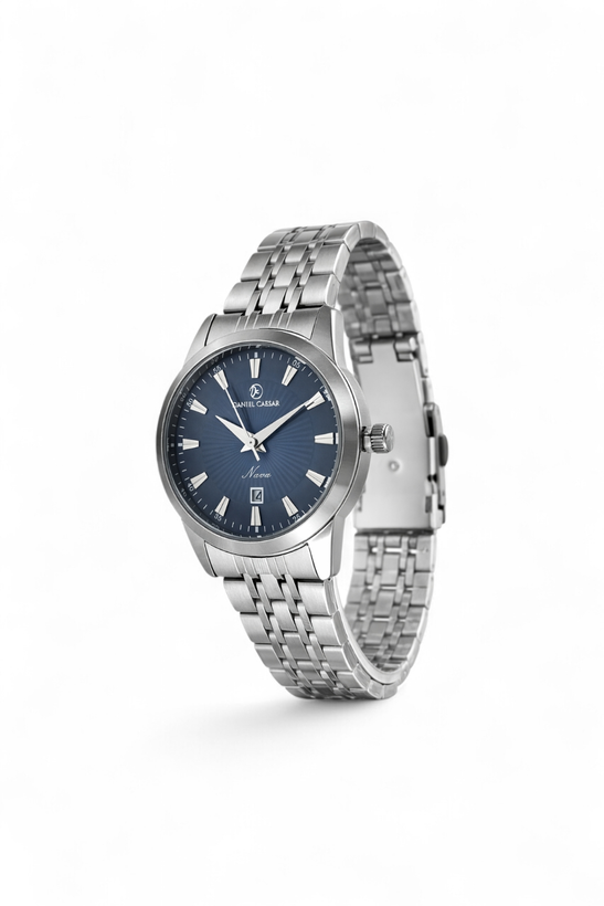 ساعت بند فلزی زنانه دنیل سزار با رنگ بدنه ثابت و موتور ژاپن