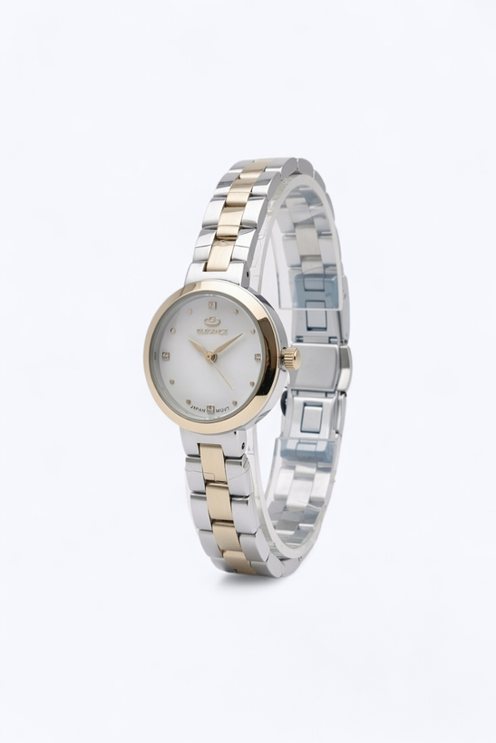 ساعت زنانه الگانس با قاب کوچک و صفحه صدفی