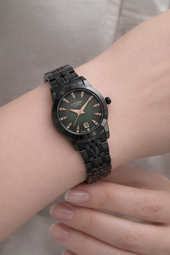 ساعت بند فلزی فانتزی زنانه برند سیتیزن با موتور ژاپن و ضد آب