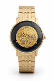 قیمت و خرید ساعت مردانه اتوماتیک نوادا رفرانس 1366 با رنگ طلایی و صفحه مشکی از rosetime.ir